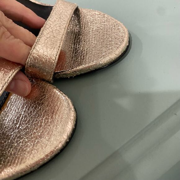 Steve Madden Parrson Gold Ankle Strap Heels Size 8.5 - Picture 8 of 16